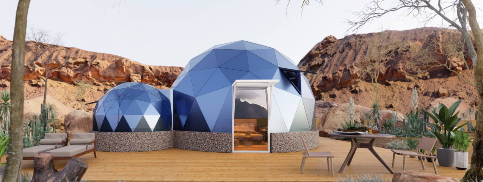 马山县球形智能光伏玻璃星空房